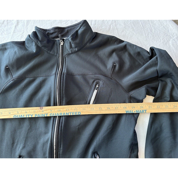 Nike Fit Dry Fleece Lined Full Zip Jacket Black Small Activewear Pockets Clean - Picture 7 of 11